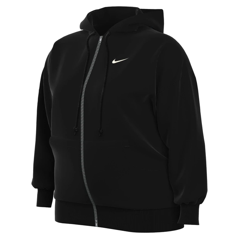 NIKE DV4979-010 W NSW PHNX FLC FZ OS HOODIE PL Sweatshirt Women's Black/sail 1X-T