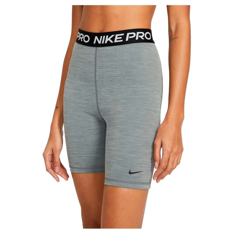 NIKE Women's W NP 365 Short 7IN HI Rise Pants, Smoke Gray/HTR/Black/Black, XX-Large