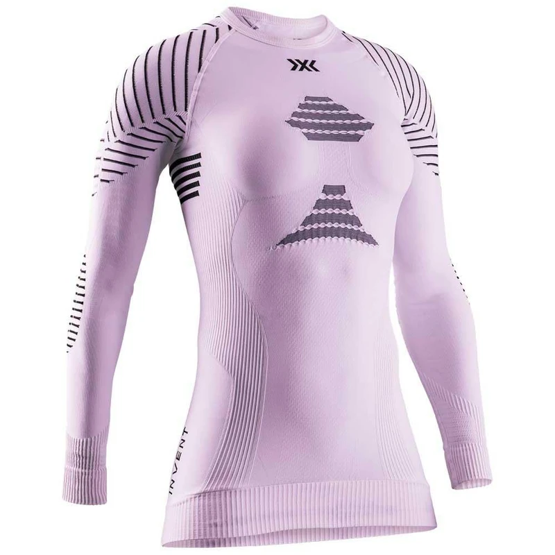 X-BIONIC Womens Invent 4.0 Long Sleeves Compresison Shirt, Winsome Orchid/Opal Black, S EU