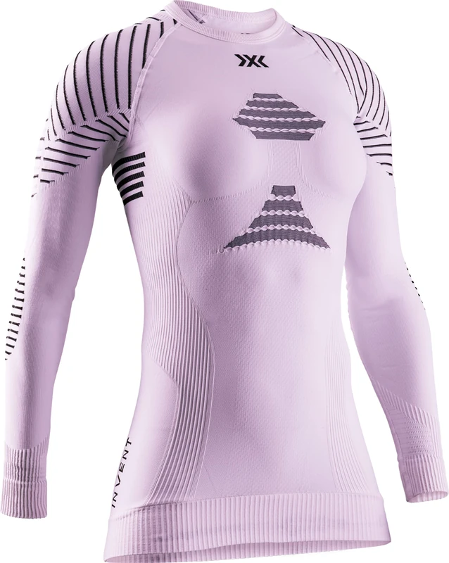 X-BIONIC Womens Invent 4.0 Long Sleeves Compresison Shirt, Winsome Orchid/Opal Black, M EU