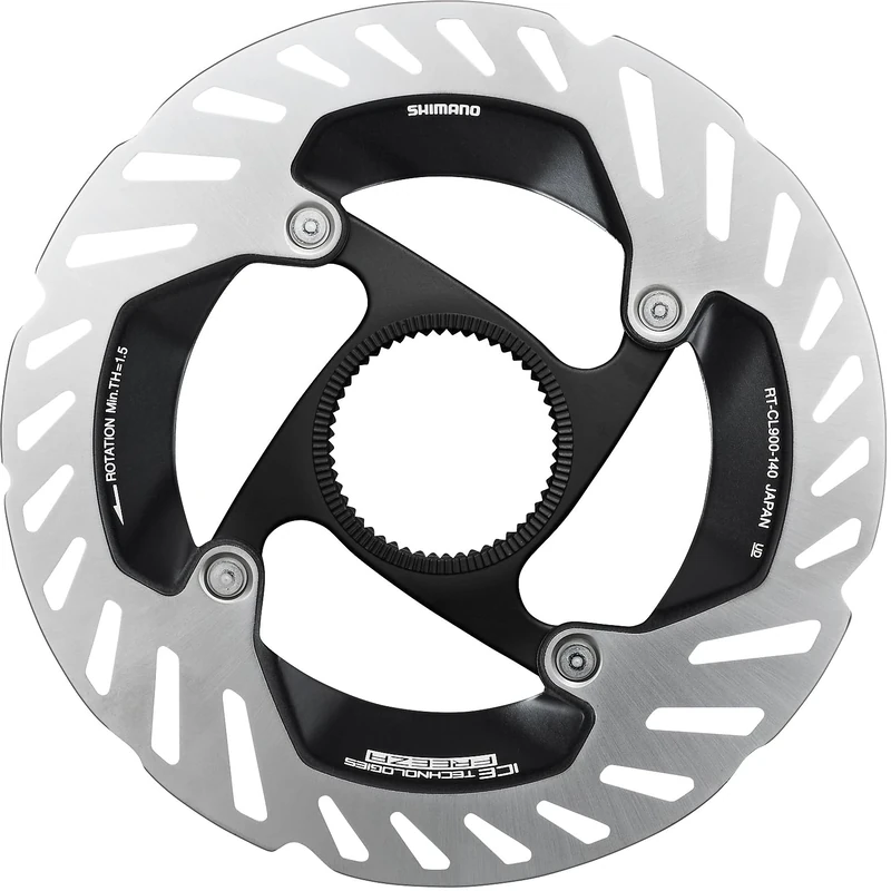 Shimano Dura-Ace RT-CL900 Ice Tech FREEZA rotor with internal lockring and magnet, 160 mm, Silver - Image 1