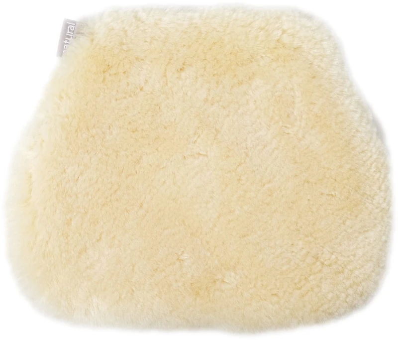 Natural Motorcycle Seat Cushion | 100% Genuine Sheepskin Motorcycle Seat Covers with Non-Slip Suede Backing and Velcro Straps, 13 x 11”, 1 Pc (Natural Beige)