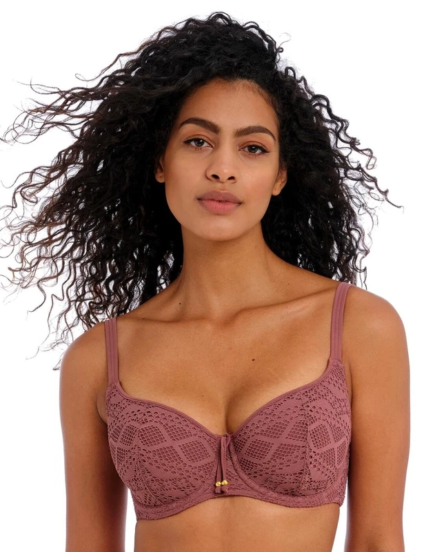 Freya Women's Sundance Underwire Sweetheart Bikini Top, Nutmeg, 38G