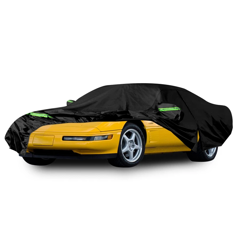 Waterproof Car Cover Replace for 1997–2004 Corvette C5, 6 Layers All Weather Car Cover with Zipper Door & Windproof Bands for Snow Rain Dust Hail Protection - Image 1