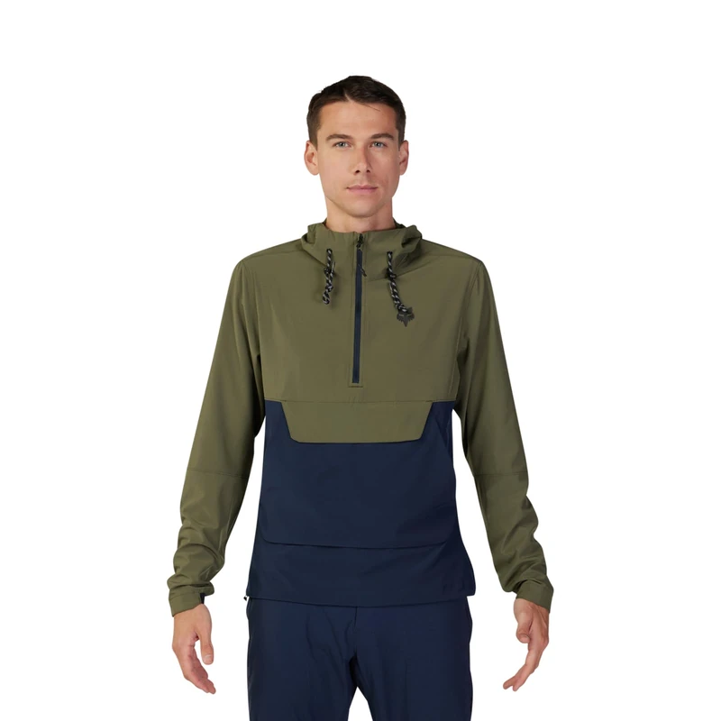 Fox Racing Ranger Wind Pullover, Men's, Green, S - Image 1