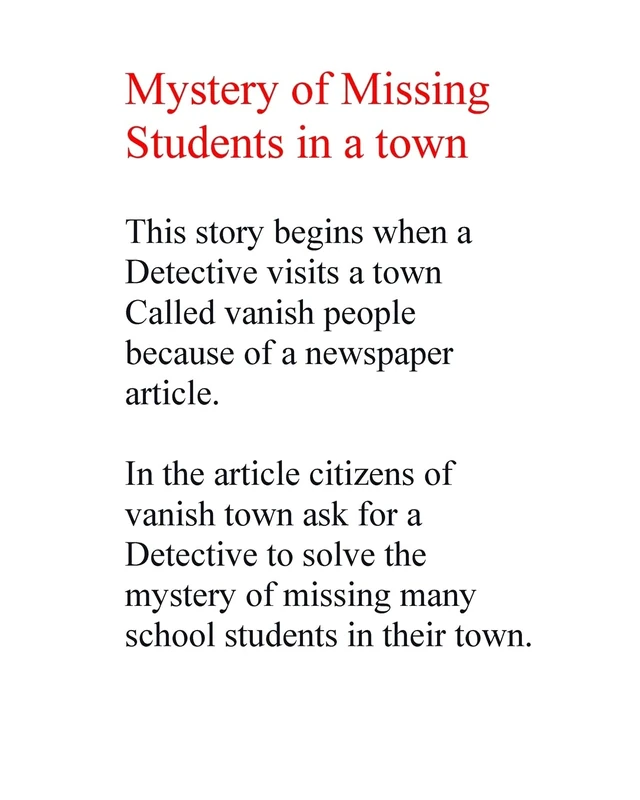 Mystery of Missing Students In a Town - Crime Thriller