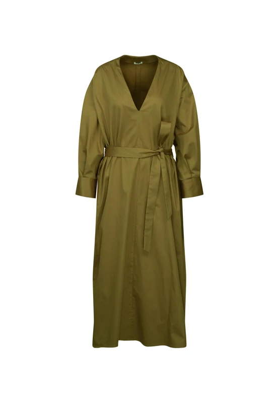 Seidensticker Women's Regular fit Long-Sleeved Blouse Dress, Green, 28 UK