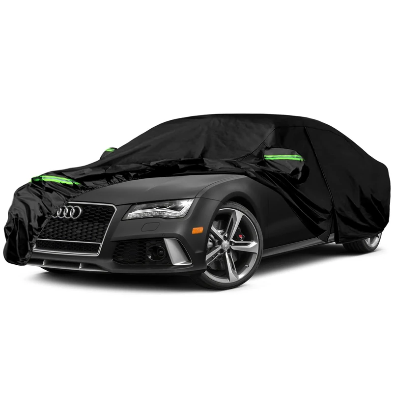 Waterproof Car Cover Replace for 2010-2024 Audi A7/S7/RS7, 6 Layers All Weather Car Cover with Zipper Door & Windproof Bands for Snow Rain Dust Hail Protection(A7)