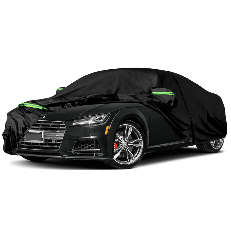 Waterproof Car Cover Replace for 2006-2023 Audi TT/TTS, 6 Layers All Weather Car Cover with Zipper Door & Windproof Bands for Snow Rain Dust Hail Protection (TT)
