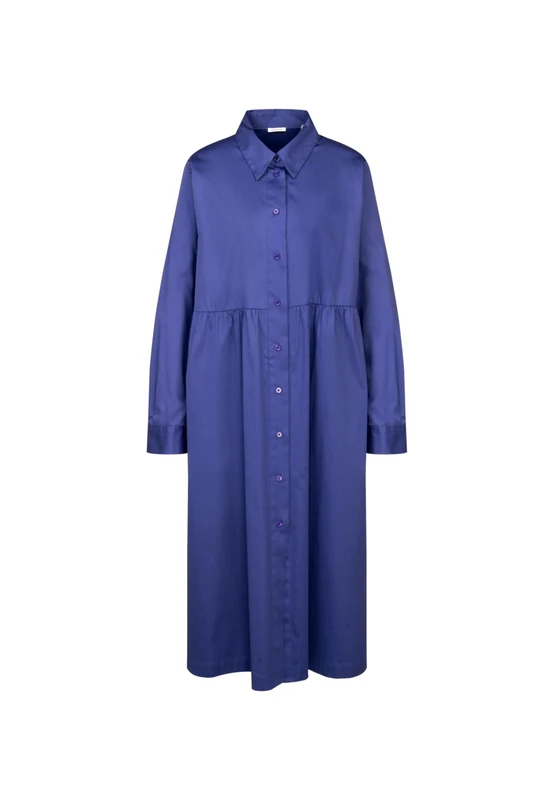 Seidensticker Women's Regular fit Long-Sleeved Blouse Dress, Blue, 28 UK