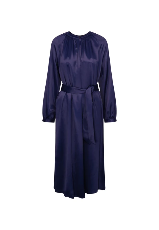 Seidensticker Women's Regular fit Blouse Dress, Long Sleeve Dress, Blue, 10