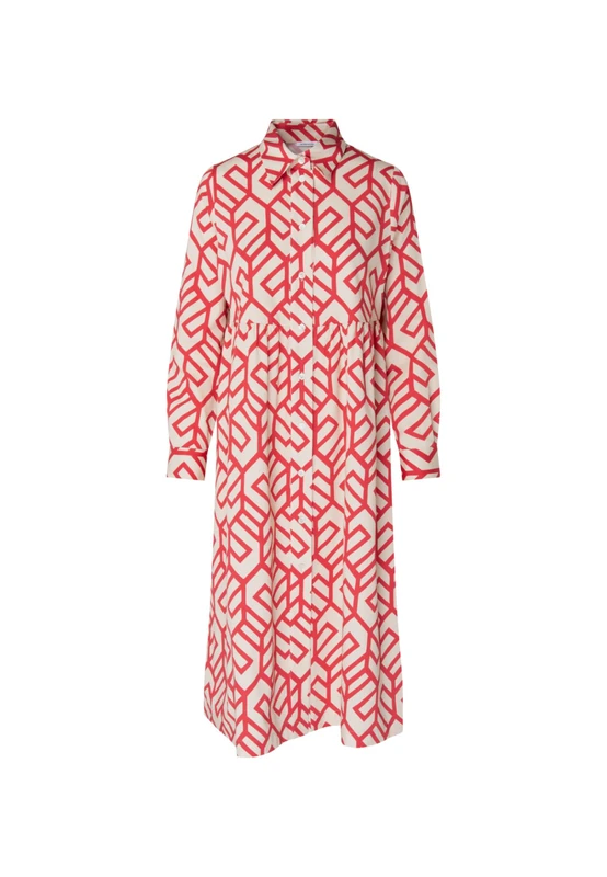 Seidensticker Women's Regular fit Long-Sleeved Blouse Dress, Coral, 22