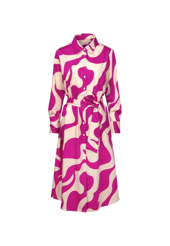 Seidensticker Women's Regular Fit Blouse Dress Long Sleeve Dress, Pink, 18 - Image 1