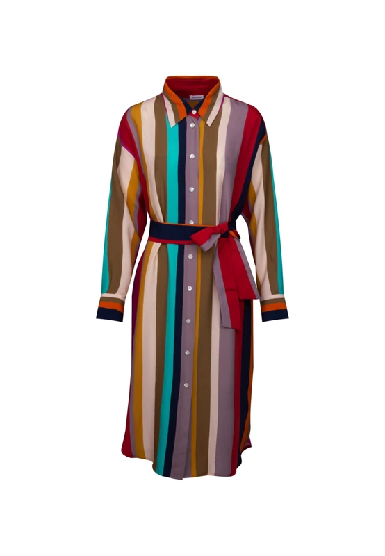 Seidensticker Women's Regular fit Long-Sleeved Blouse Dress, Blue, 16