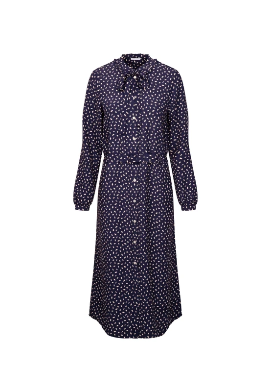 Seidensticker Women's Regular fit Long-Sleeved Blouse Dress, Blue, 8