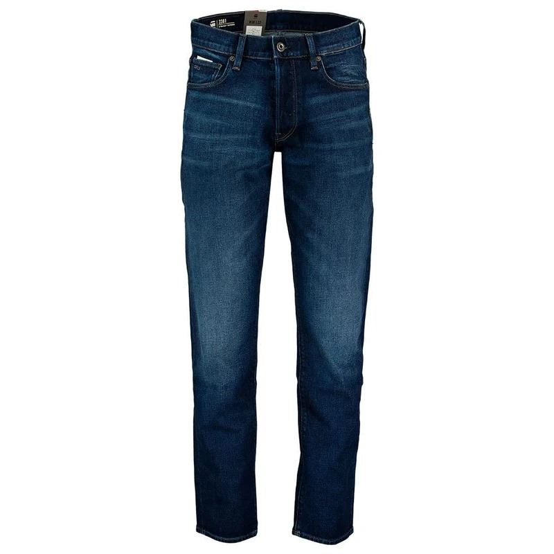 G-Star RAW Men's 3301 Straight Tapered Jeans, Worn in Stratos, - Image 1