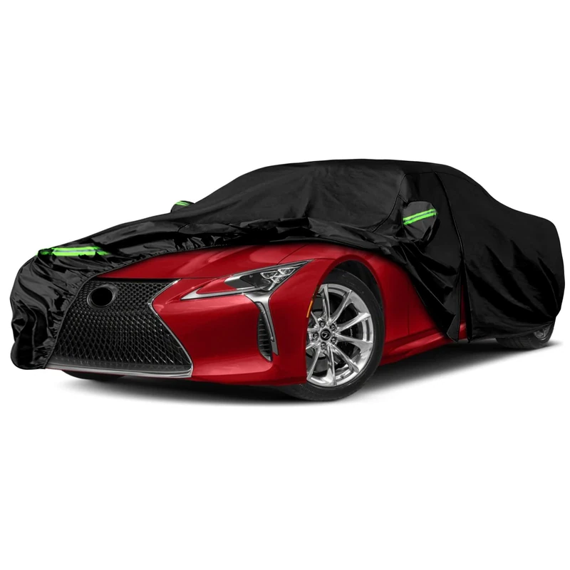 Waterproof Car Cover Replace for 2018-2024 Lexus LC 500 500h, 6 Layers All Weather Car Cover with Zipper Door & Windproof Bands for Snow Rain Dust Hail Protection
