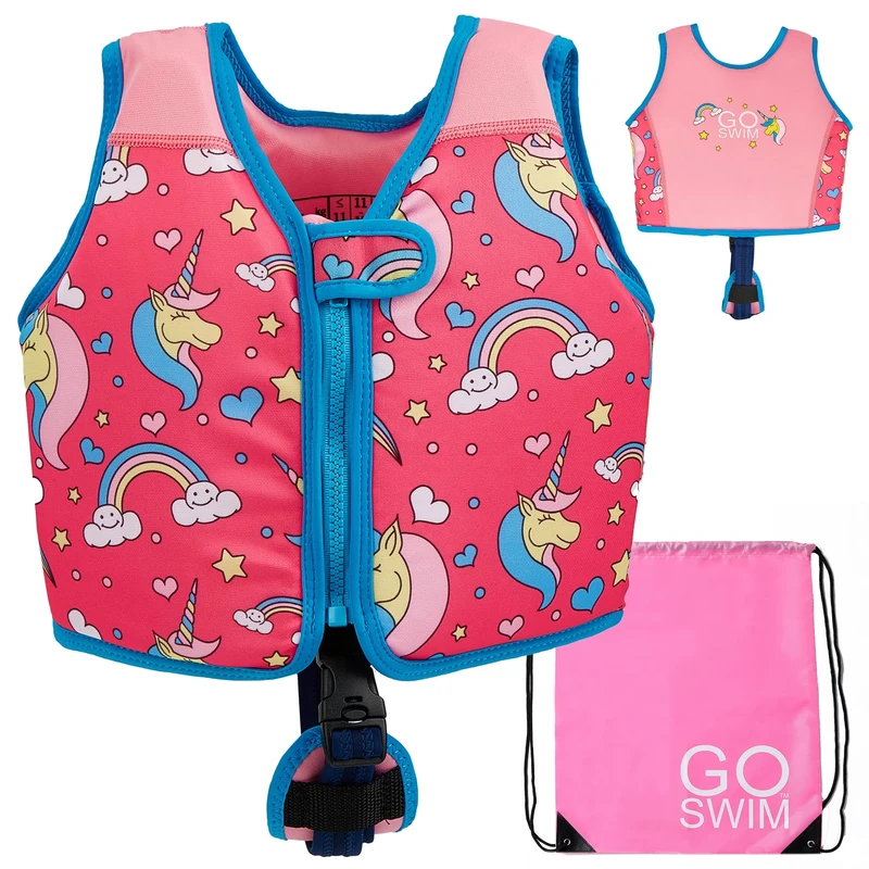 Go Swim Kids Float Vest - Magical Unicorns - Size S (Up to 3Y)