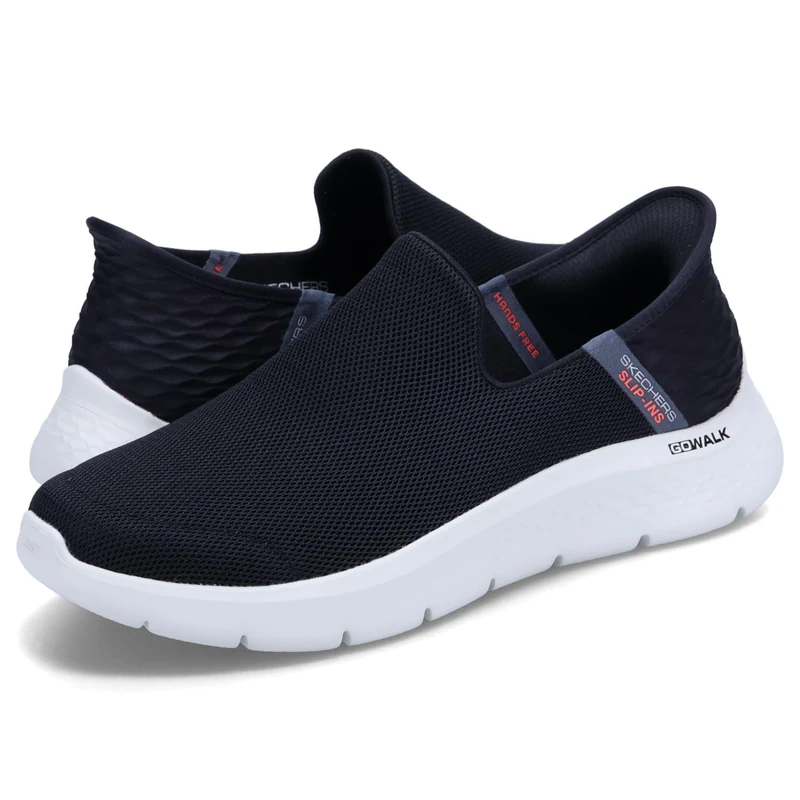 Skechers Men's Go Walk Flex Hands Free Slip-ins Sneaker, Black Grey, 9 UK