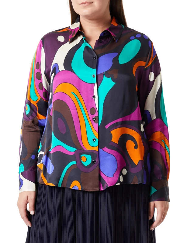 Seidensticker Women's Regular fit Long-Sleeved Blouse, Black, 20