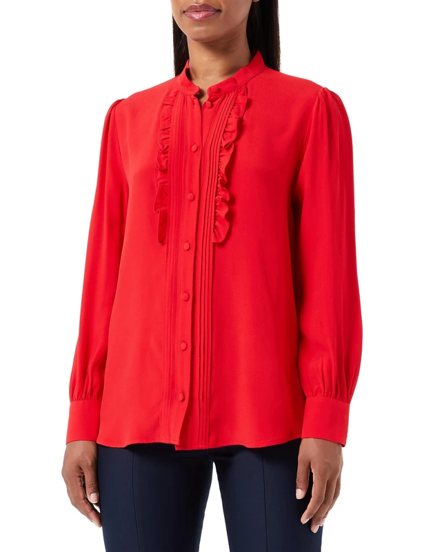 Seidensticker Women's Regular fit Long-Sleeved Blouse, red, 10