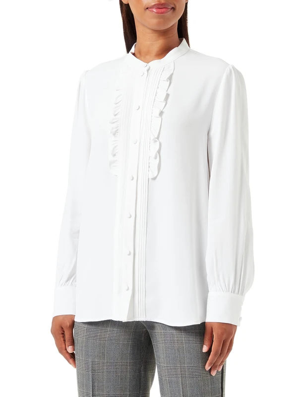 Seidensticker Women's Regular fit Long-Sleeved Blouse, White, 6