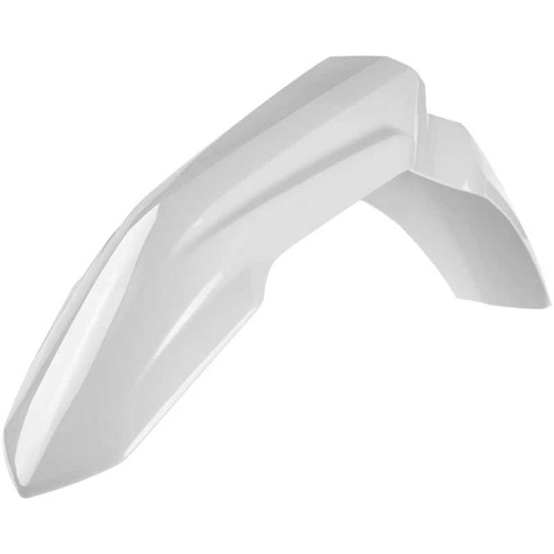 POLISPORT 8686100002 OEM Front Replica Mud Guards Made of High Gloss Durable and Heavy Duty Plastic Fits Honda Motorcycles in White - Image 1