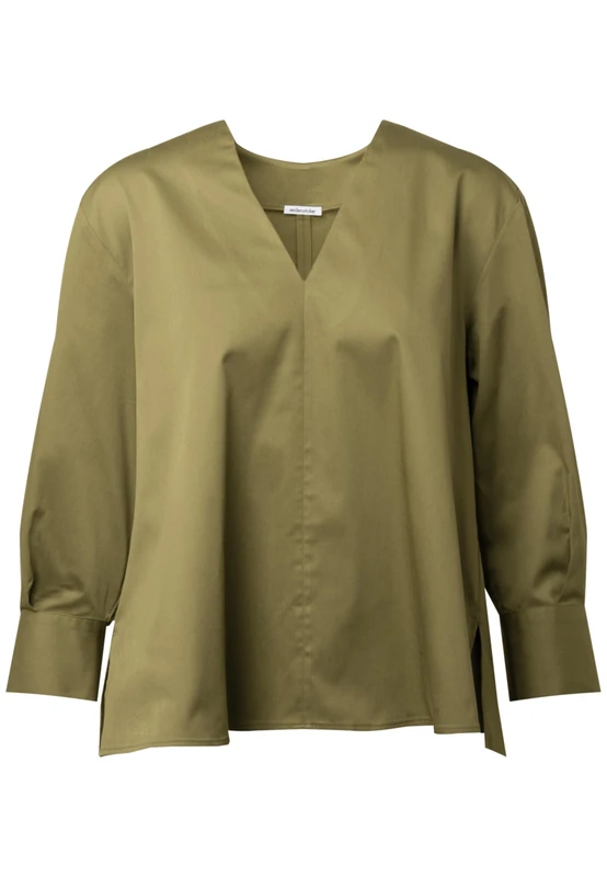 Seidensticker Women's Regular fit Long-Sleeved Blouse, Green, 22