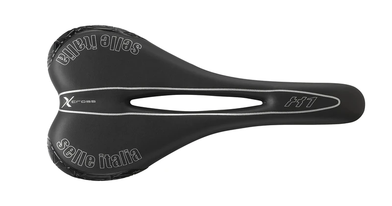 Selle Italia X1 X-Cross Flow – MTB Mountain Bike Saddle – FCC Alloy Frame, Flat Fit, Anatomical Hole – One Size S2, Black