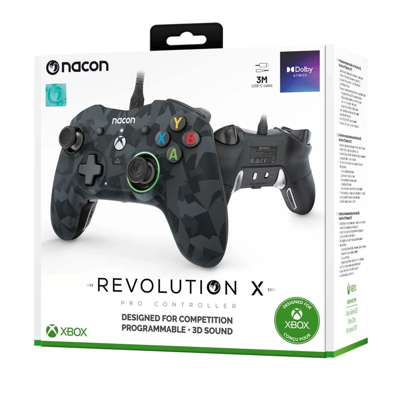 Nacon Urban Camouflage Professional Wired Controller for XBox Series X/S, Xbox One, and PC