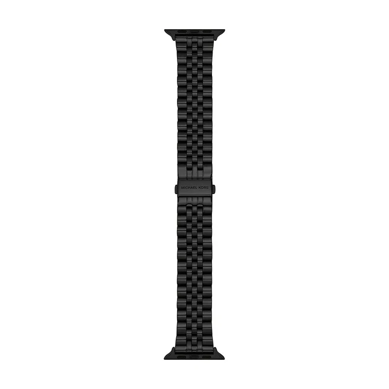 Michael Kors Band Compatible with Apple Watch, 38/40/41 mm:42/44/45/49 mm-20 mm Black Stainless Steel, MKS8056E