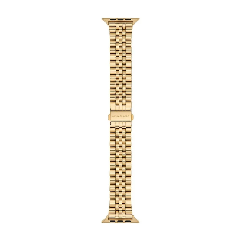 Michael Kors Band Compatible with Apple Watch, 38/40/41 mm:42/44/45/49 mm-20 mm Gold Stainless Steel, MKS8055E