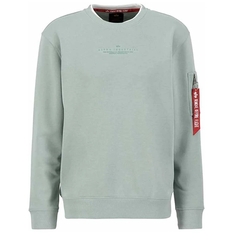 Alpha Industries Men's Double Layer Sweatshirt, Dusty Green, XXX-Large