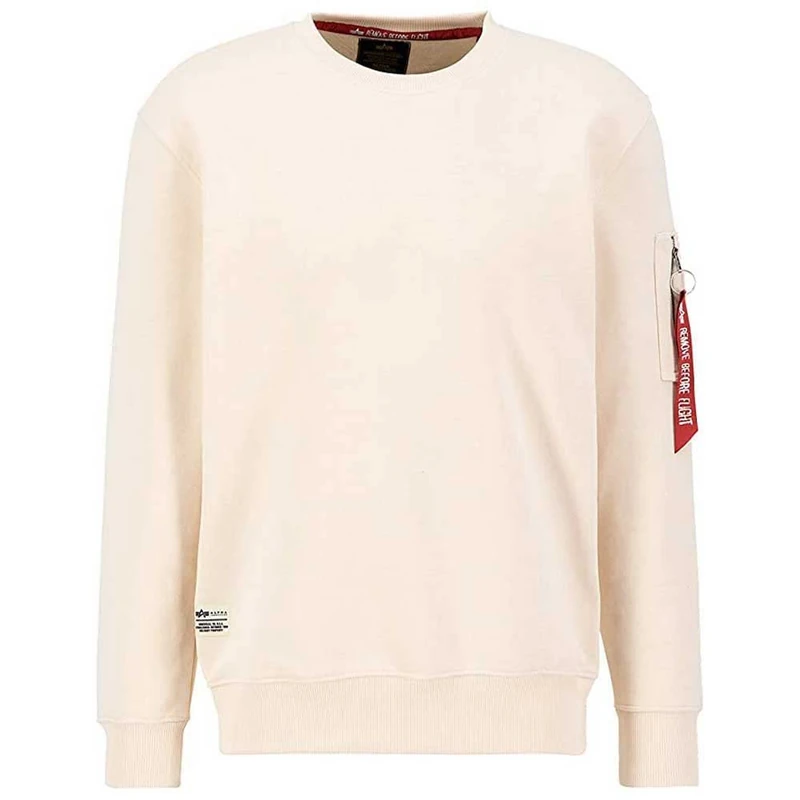 Alpha Industries USN Blood Chit Sweatshirt for Men Jet Stream White
