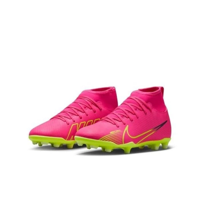 Nike Jr Superfly 9 Club Fg/Mg Soccer Shoe, Pink Blast Volt Gridiron, 5.5 UK