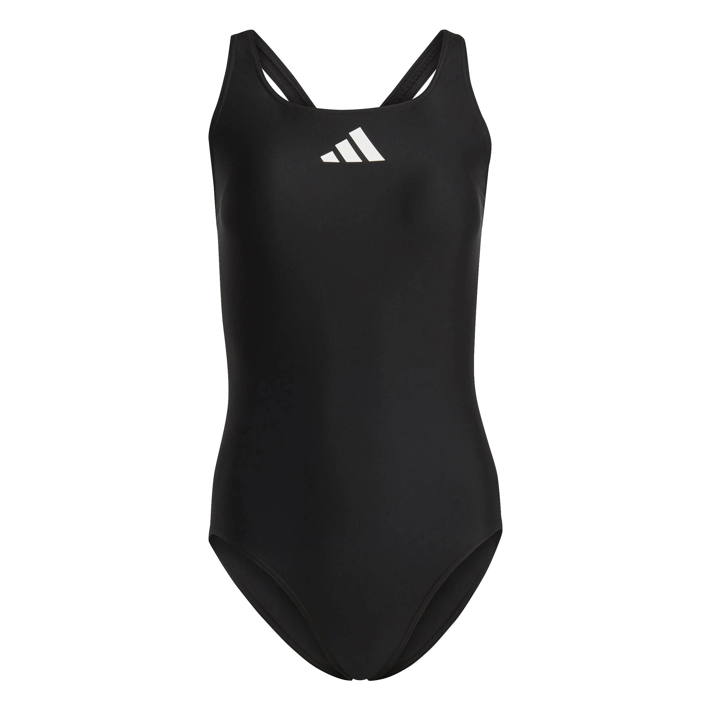 adidas Women's 3 Bar Logo Swimsuit, Black / White, 38