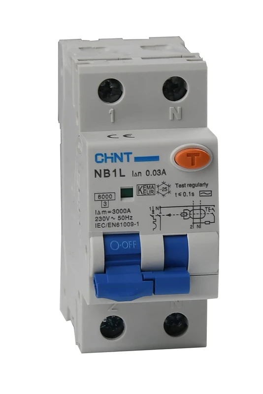 CHINT NB1L-40, NB1L1, NB1L-2, NB1-63, NL1-63, DZ47-60/eB Series Magnetothermal Switches (NB1L-2, Type A, 230Vac-25A-300mA)