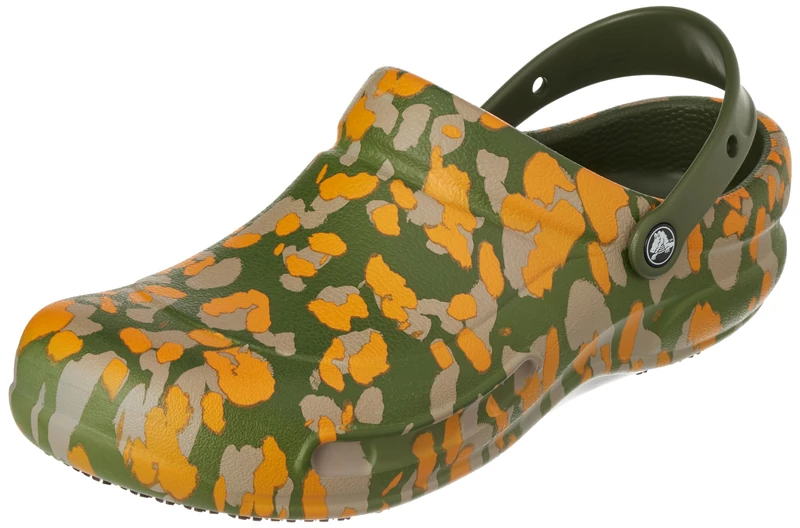 Crocs Unisex Bistro Graphic Clog Army Green/Multi 4 UK Men/ 5 UK Women
