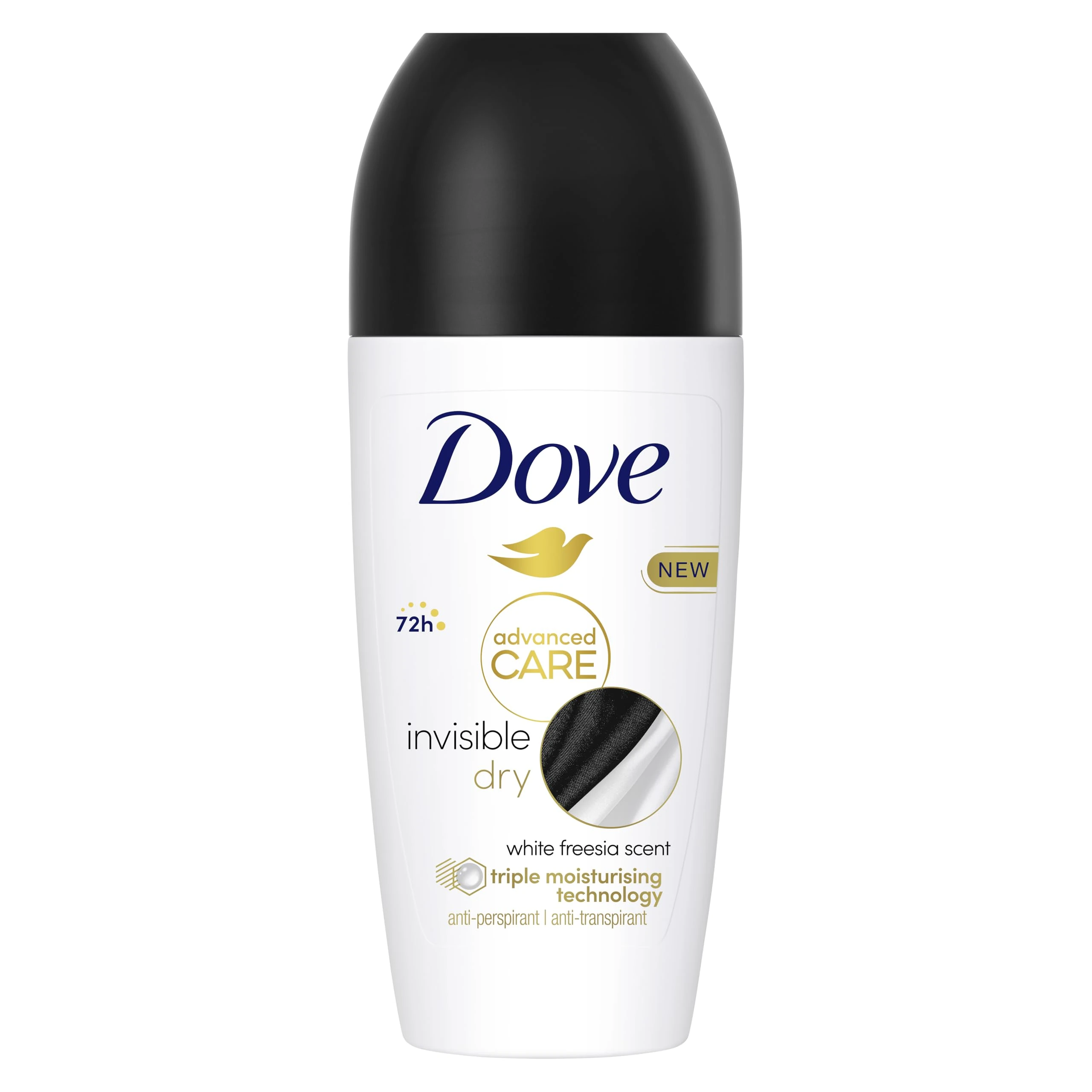 Dove Advanced Care Invisible Dry Anti-perspirant Deodorant pack of 6 with Triple Moisturising technology roll-on for 48 hours of protection 50 ml
