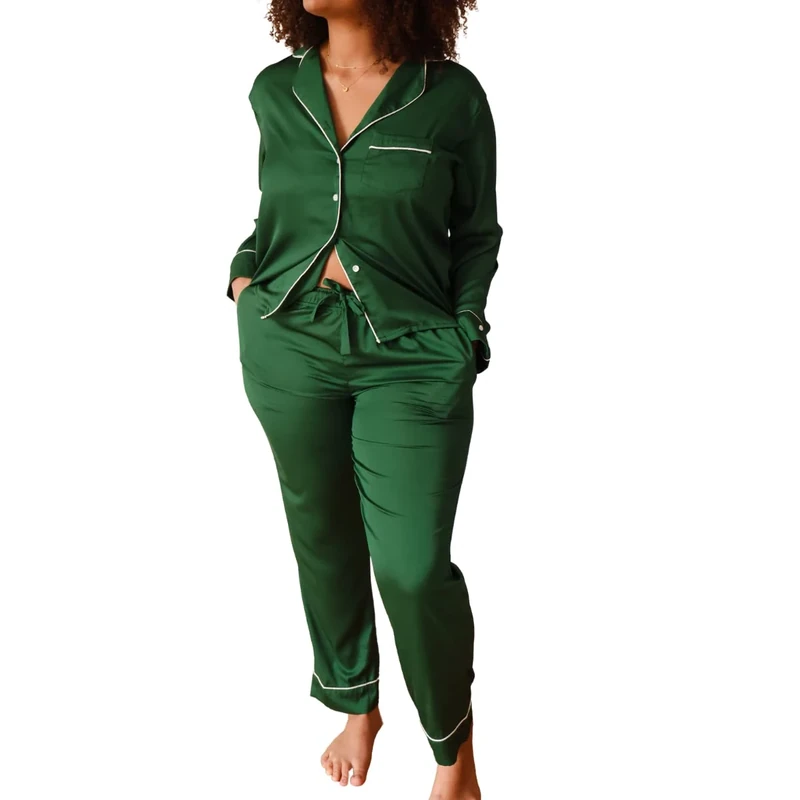 Averie Women's Pajama set, Reika Pajama Set, Green,