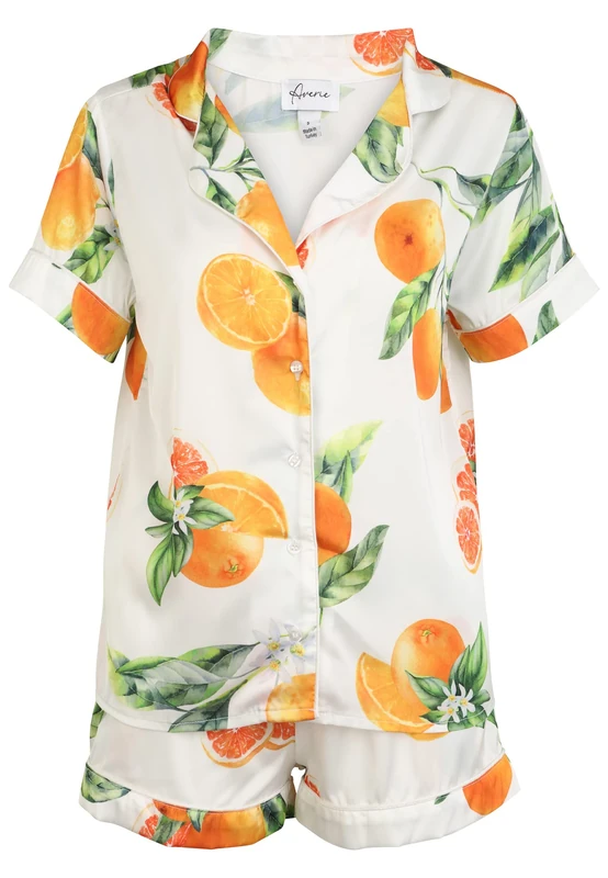 Averie Women's Pajama Set, Paloma, White, XXL
