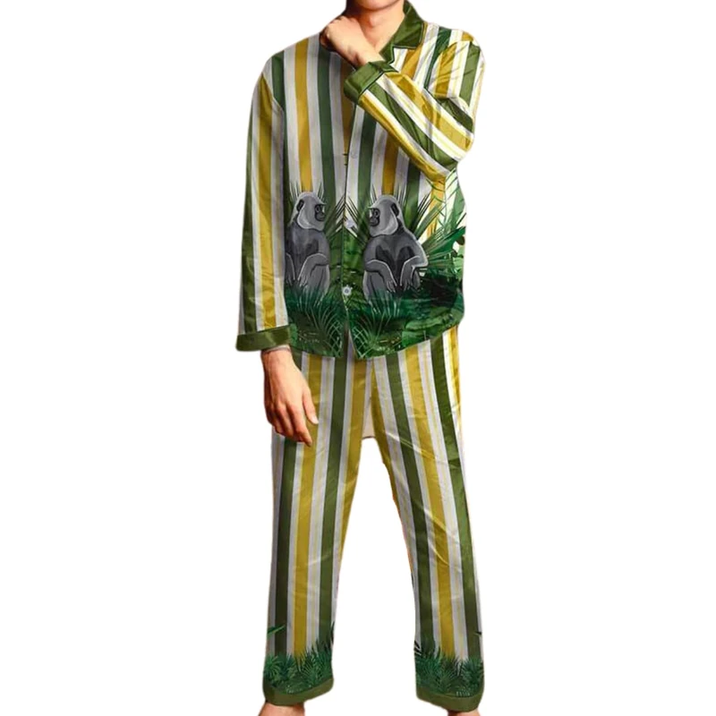 Averie men's Pajama set, Jett Pajama Set, Green, - Image 1