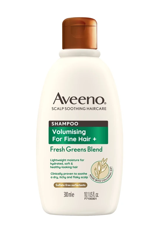 Aveeno Fresh Green Volumising Shampoo - Fine Hair, Itchy Scalp, 300ml