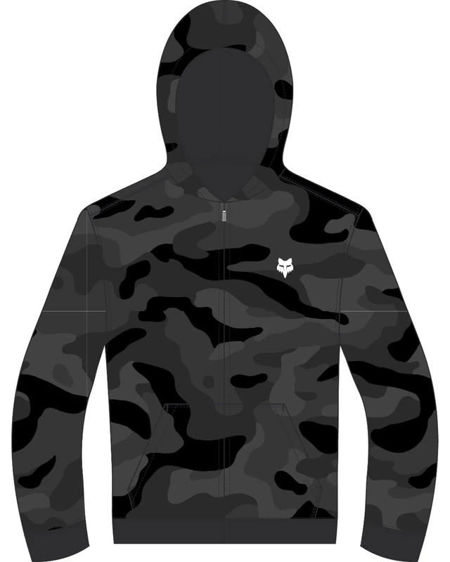 Fox Racing Unisex Kid's Sudadera Con Capucha Junior Fox Head Black Camo Yl Hoodie, L