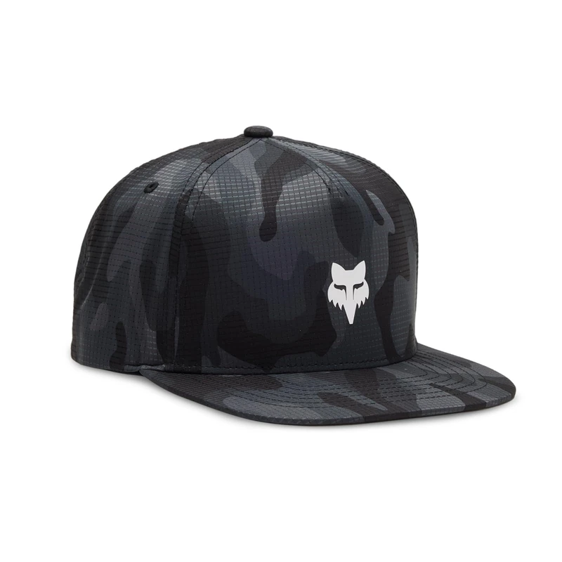 Fox Racing Men's Fox Head Tech Snapback Hat, Black Camo, One Size