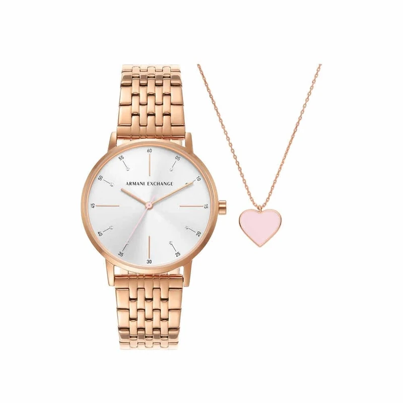 Armani Exchange Watch For Women, Quartz Movement and 36mm Case Size with Stainless steel, Leather or Silicone strap