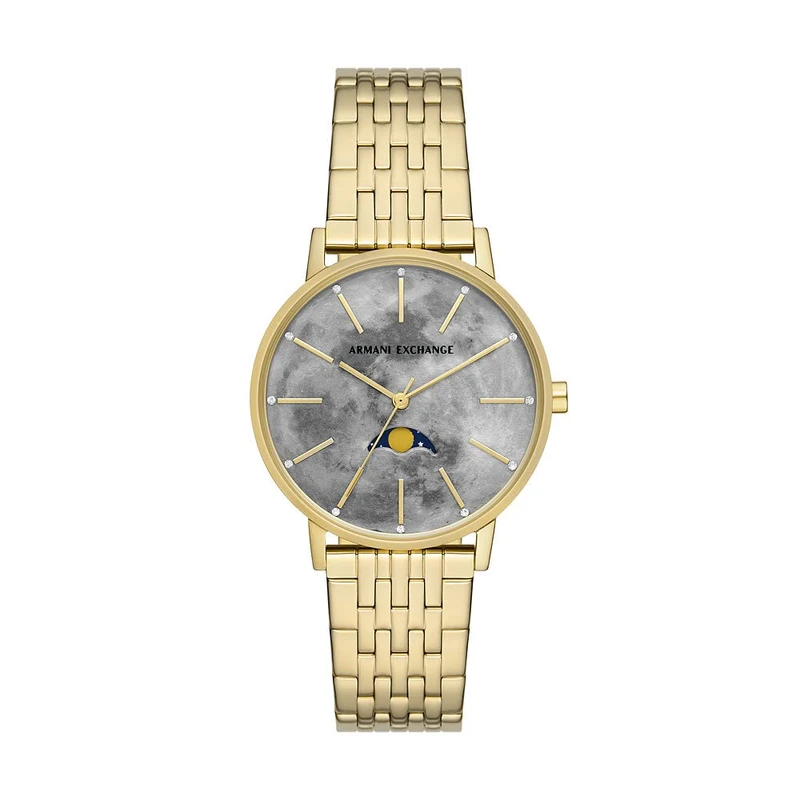 Armani Exchange Watch For Women, Multifunctional Movement and 36mm Case Size with Stainless steel, Leather or Silicone strap