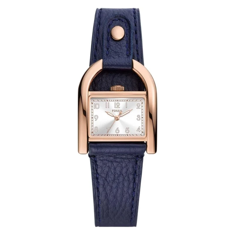 Fossil Watch for Women Harwell, Quartz Movement, 28 mm Rose Gold Stainless Steel Case with a Pro-Planet Leather Strap, ES5266