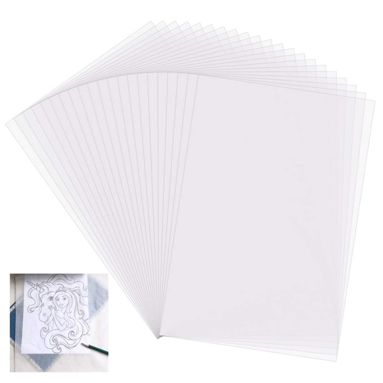 200 Sheets Tracing Paper A4 Size with High Transparency for Design Sketching Drawing Calligraphy Graphic Scrapbooking & Dressmaking