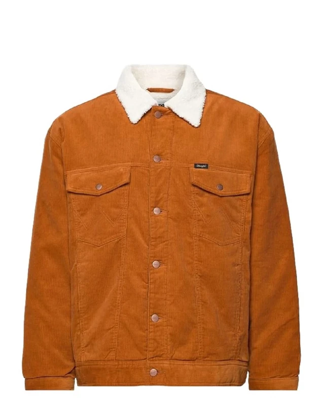 Wrangler Men's Antifit Sherpa Jacket, LEATHER BROWN, XL